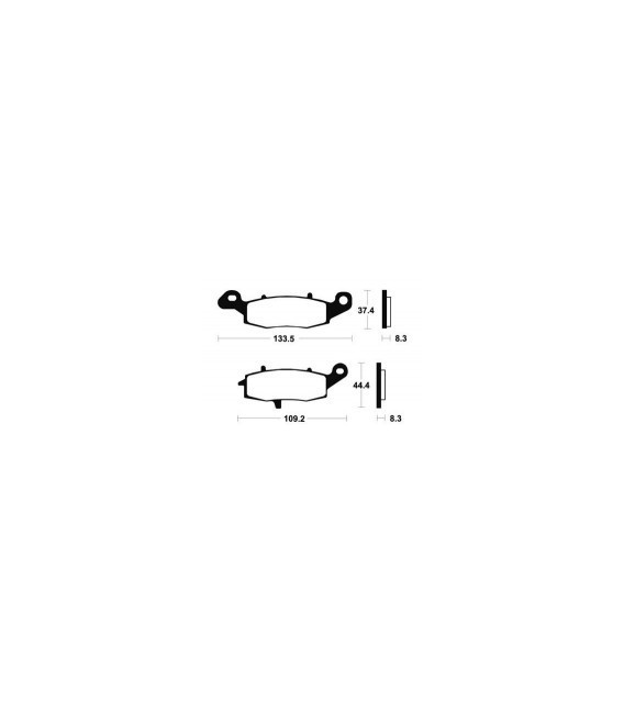 KAWASAKI KLV 1000 2004-2006 PLAQUETTES DE FREIN AVANT DROIT RACING