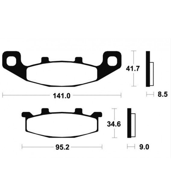 KAWASAKI ZZR 1100 1990-1993 PLAQUETTES DE FREIN ARRIERE