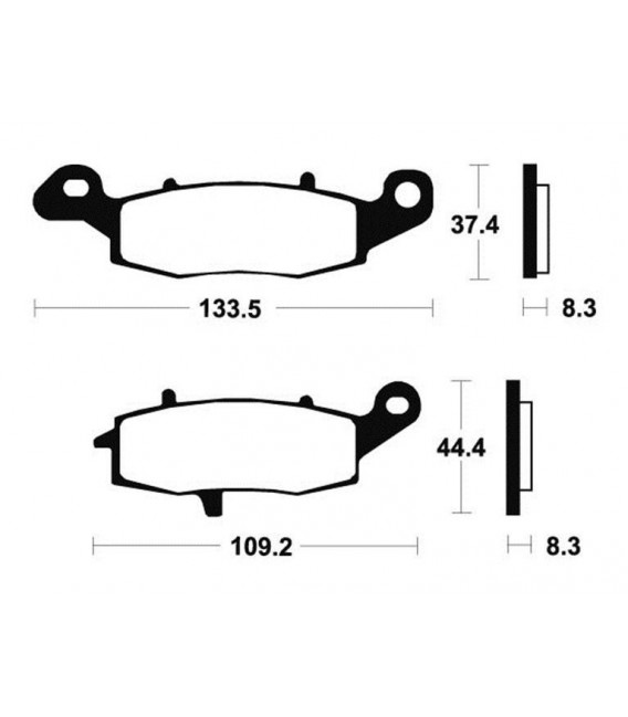 KAWASAKI VN 1500 CLASSIC Fi 2000-2004 PLAQUETTES DE FREIN ARRIERE