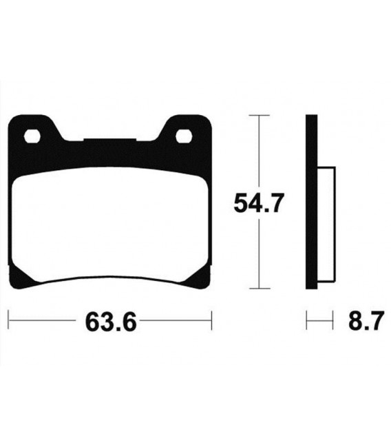 YAMAHA BT 1100 BULLDOG 2002-2006 PLAQUETTES DE FREIN ARRIERE